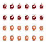 Square Evil Eye Enamel Charms | Size : 10X12mm | 6pcs