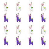 Happy Dog Cartoon Enamel Charms | Size : 24mm | 6pcs