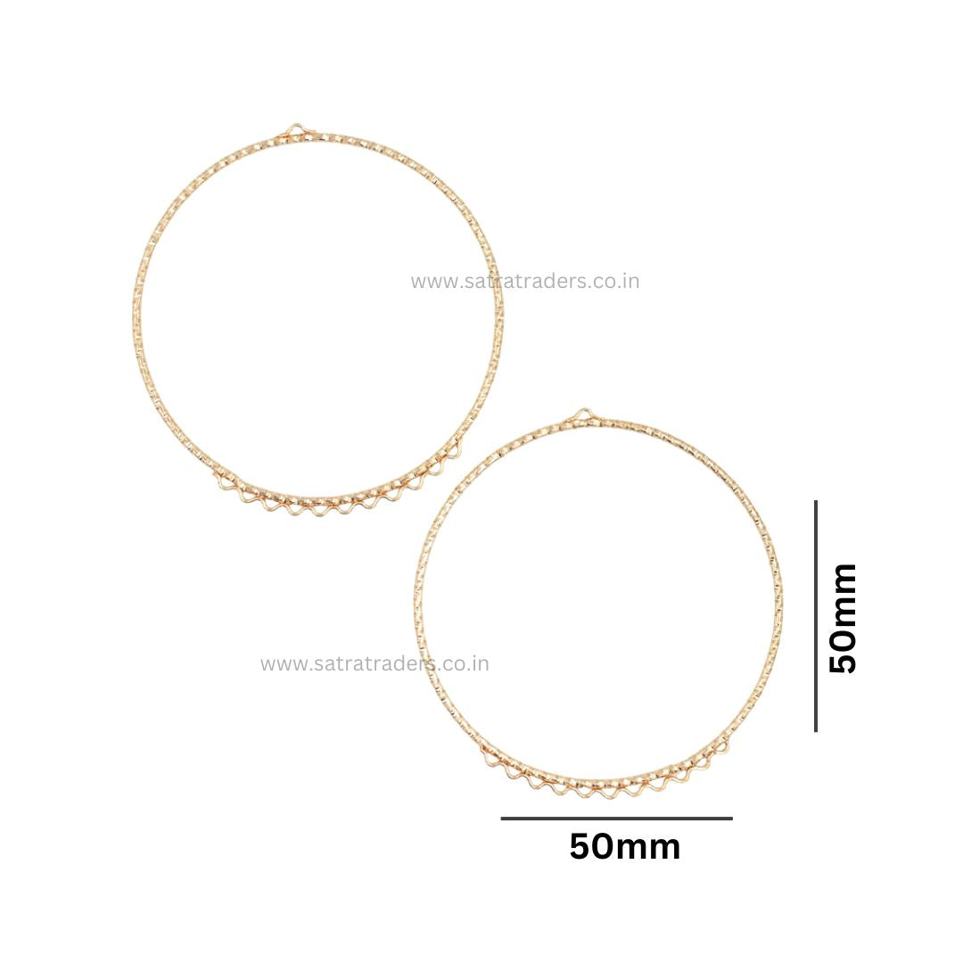 Earring Base 11 Naka Bali | Size : 50mm | 10pcs | EF27
