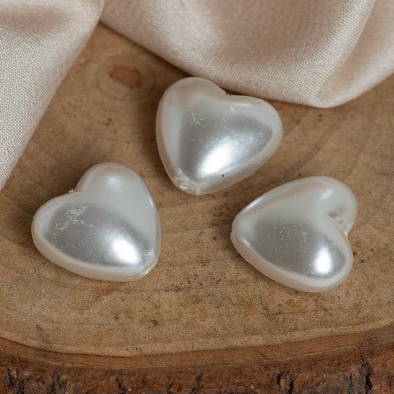 Heart Shape Uncut Pearl Beads
