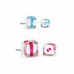 Assorted Transparent Glass Cube Beads | GB105