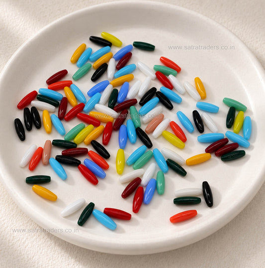 Capsule Spacer Glass Beads | Size : 12mm x 4mm |GB102