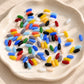 Assorted Oval Rice Glass Beads | Size : 10mm*4mm | GB101