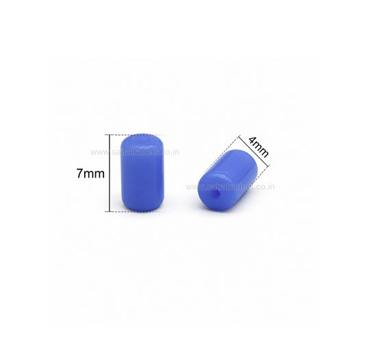 Cylindrical shape Glass Beads | Size : 7mm x 4mm |GB99