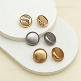 Minimalist Smooth Half-Round Buttons with Loop | Size : 15mm | Qty : 6pcs