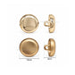 Minimalist Smooth Half-Round Buttons with Loop | Size : 15mm | Qty : 6pcs