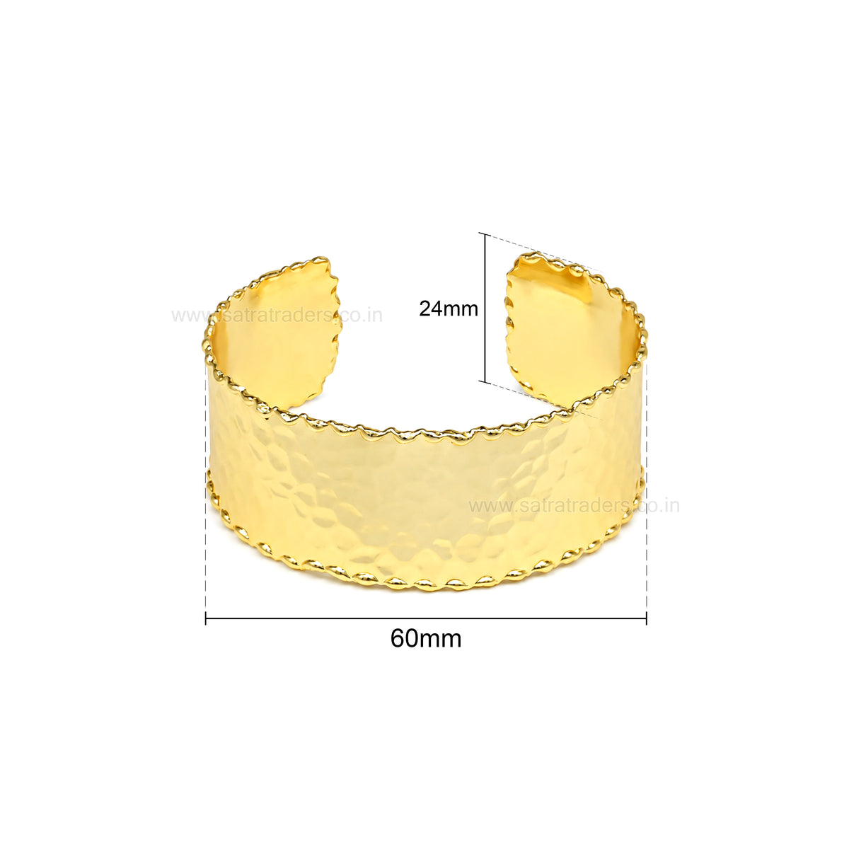 Chic Hammered Brass Kada | 1pc | K126