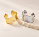 Wide Rough Hammered Brass Kada | 1pc | K127