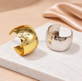 Wide Domed Hammered Brass Kada | 1pc | K131
