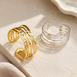 Multi-Band Hammered Brass Kada | 1pc | K135