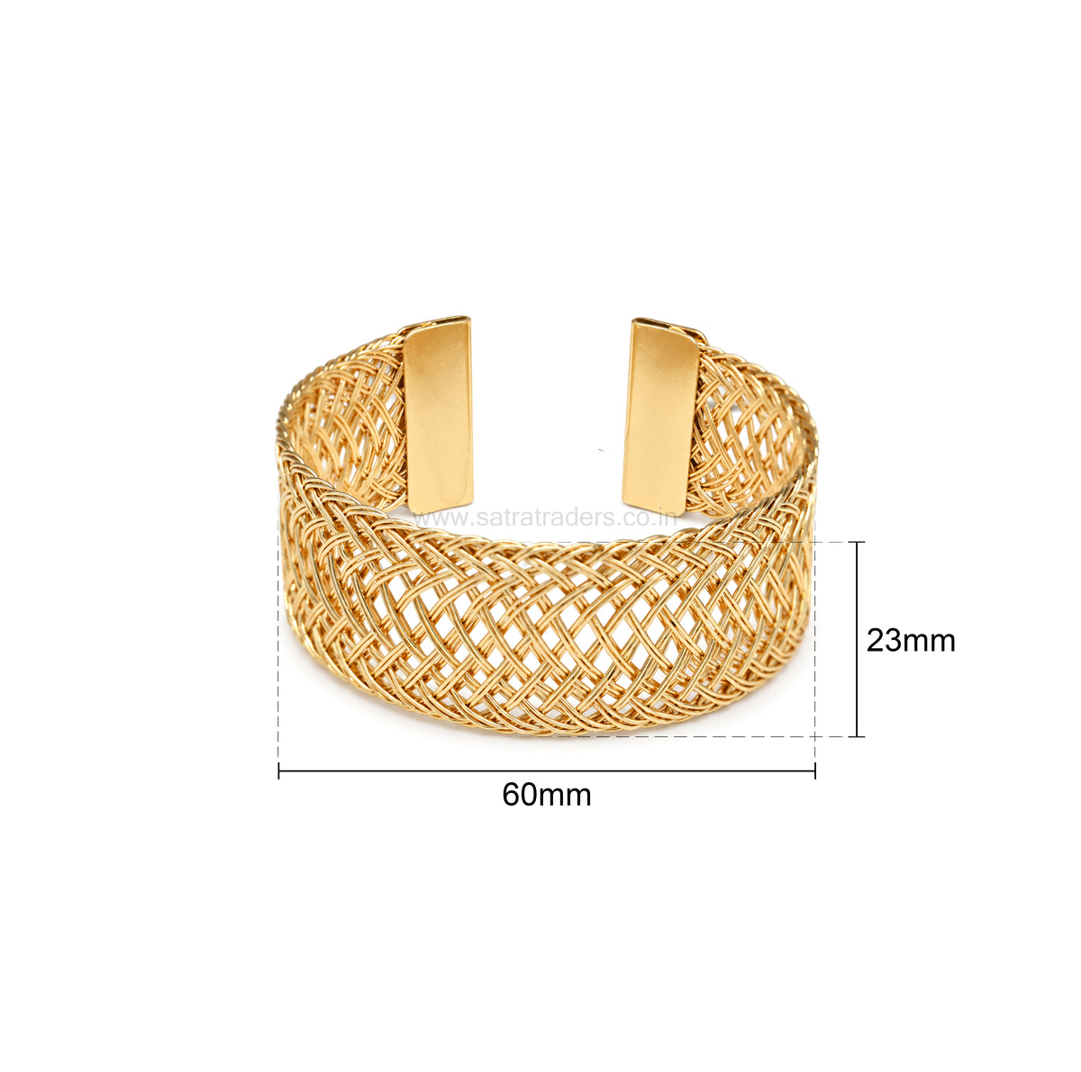 Mesh Woven Wire MS Iron Kada | 1pc | K102