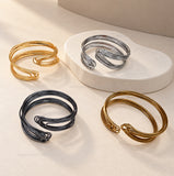 Multi-Layer Swirl Wire MS Iron Kada | 1pc | K72
