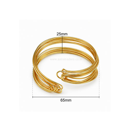 Multi-Layer Swirl Wire MS Iron Kada | 1pc | K72