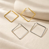 Square Hoop Brass Earrings Bali | Size : 66mm | Qty : 2pcs | EF108