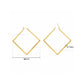 Square Hoop Brass Earrings Bali | Size : 66mm | Qty : 2pcs | EF108