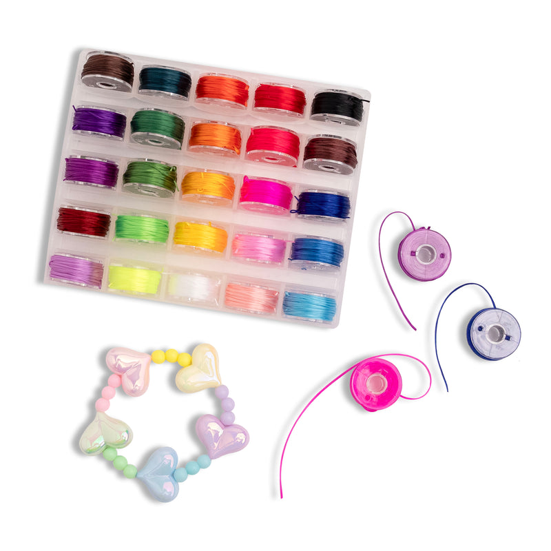 Jewellery Elastic Thread | Size 0.5mm | Mix Colors Kit-25pcs/each approx 10mtr