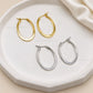 Oval Hoop Brass Earring Bali | Size : 30mm | Qty : 6pcs | EF111