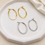 Oval Hoop Brass Earring Bali | Size : 30mm | Qty : 6pcs | EF111