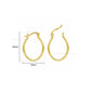 Oval Huggie Hoop Brass Earring Bali  | Size : 26mm | Qty : 6pcs | EF113