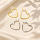 Heart Shape Hoop Brass Earring Bali  | Size : 36mm | Qty : 4pcs | EF114