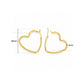 Heart Shape Hoop Brass Earring Bali  | Size : 36mm | Qty : 4pcs | EF114