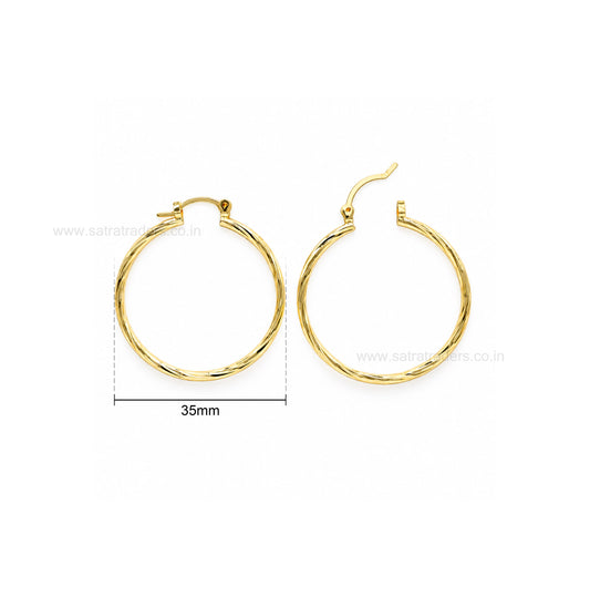 Designer Hoop Brass Earring Bali  | Size : 38mm | Qty : 4pcs | EF117