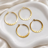 Designer Hoop Brass Earring Bali  | Size : 35mm | Qty : 4pcs | EF118