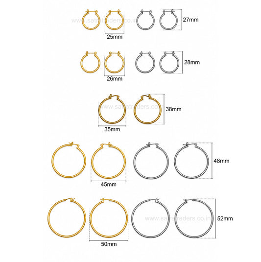 Plain Hoop Brass Earring Bali EF120