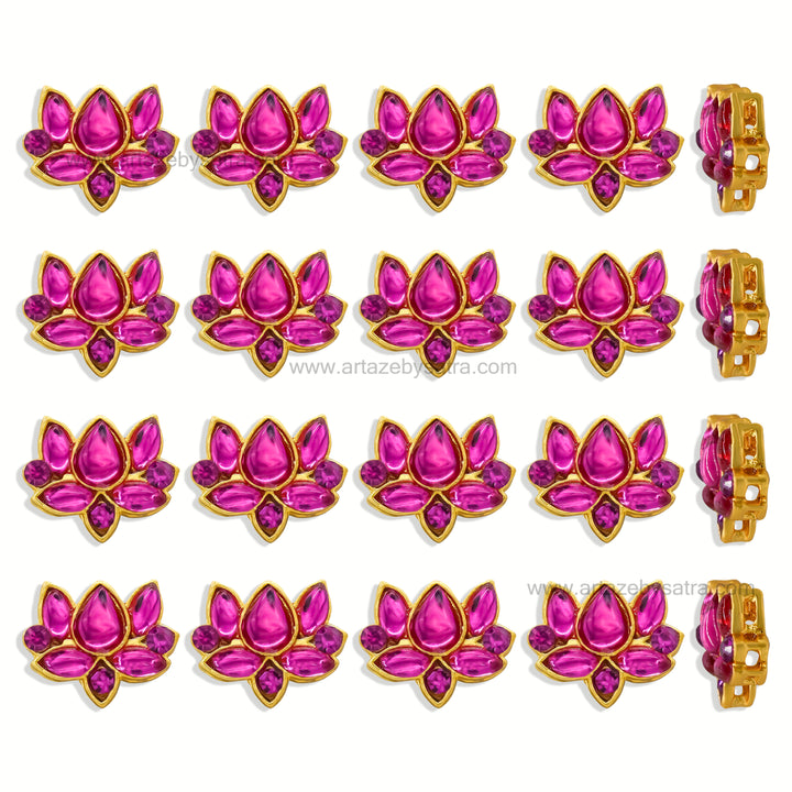Meenakari Kundan Beads | Size : 15mm | Qty : 12pcs | MK48