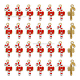 Bow-Tied Candy Cane Enamel Charms | Size : 21mm | Qty : 10pcs