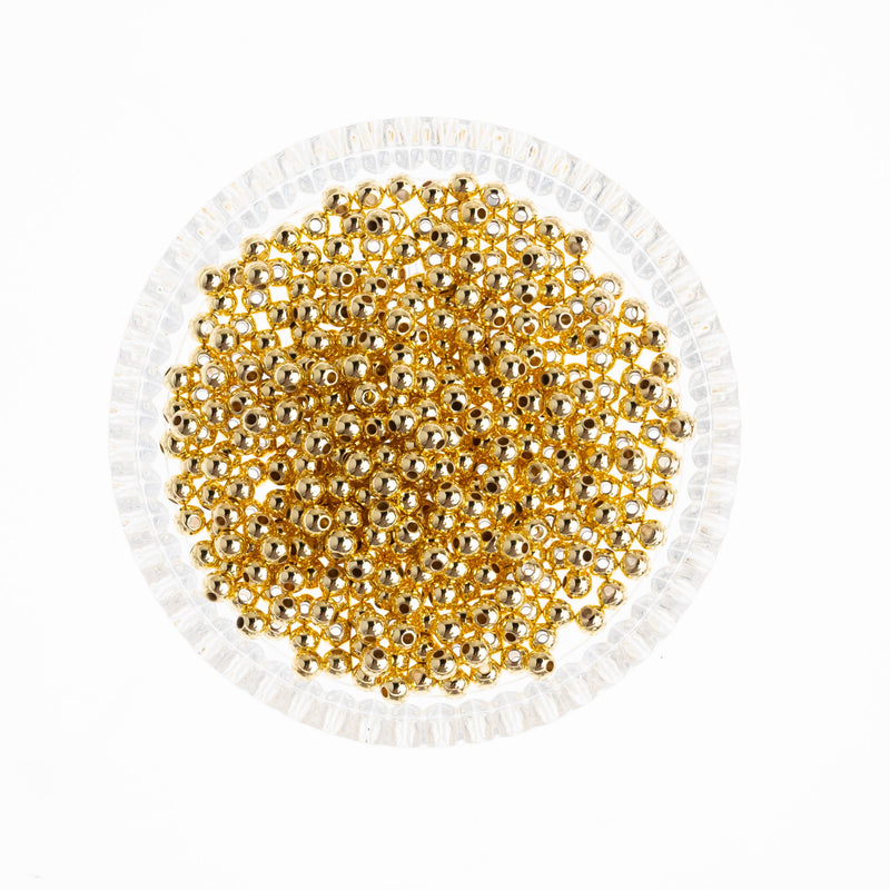 Brass Balls ( 18K Gold Plated ) | Size - 5mm | 25pcs