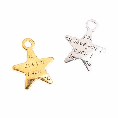 Star Alloy Charms | Size : 12mm | 20pcs