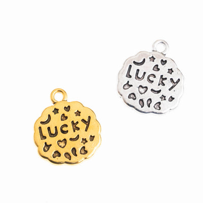 Lucky Alloy Charms | Size : 14mm | 10pcs