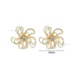 Golden Wire Flower with Stone | Size : 35mm | Qty : 10pcs | MA499