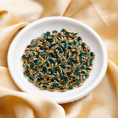 Golden Shaded Lariya Beads | Size : 6mm | 50pcs