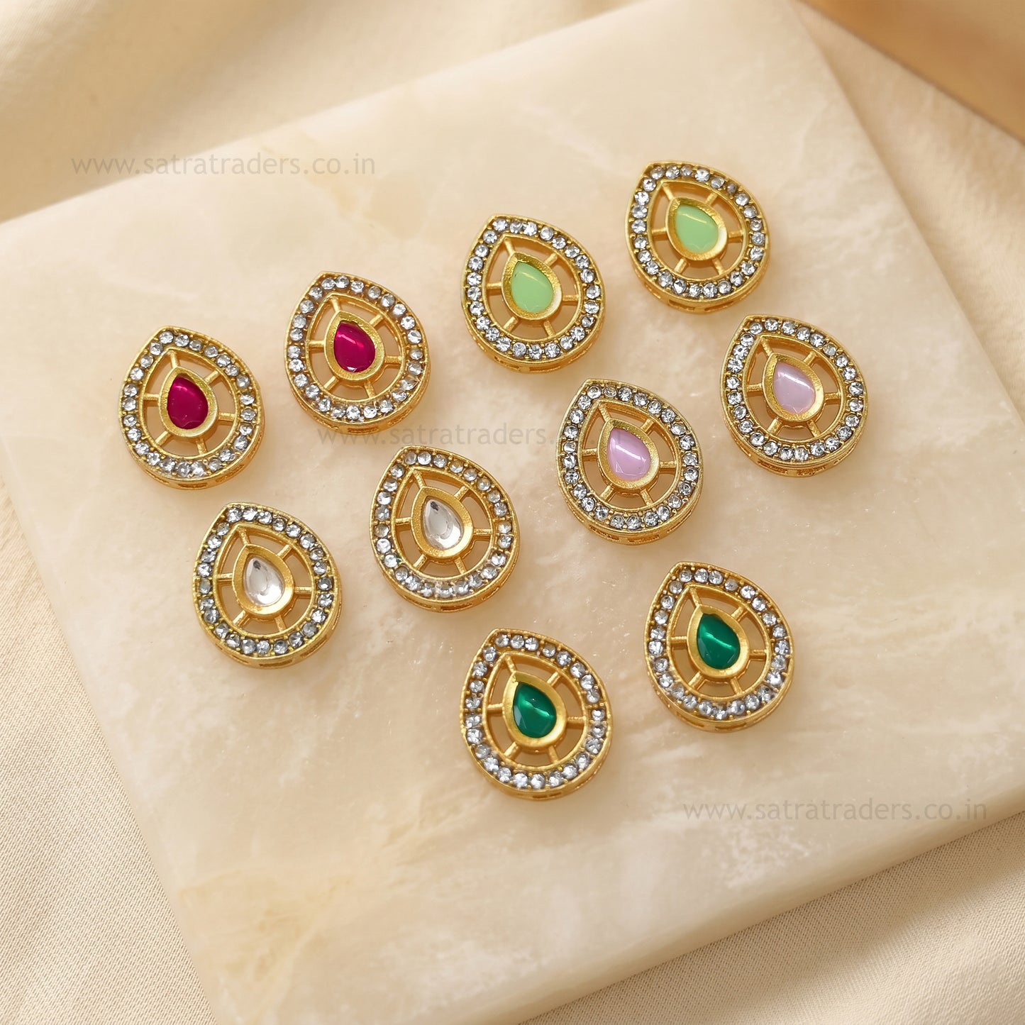 Meenakari Combo Pack | Size : 18mm | Qty : 10pcs (all color 2pcs) | C-633a