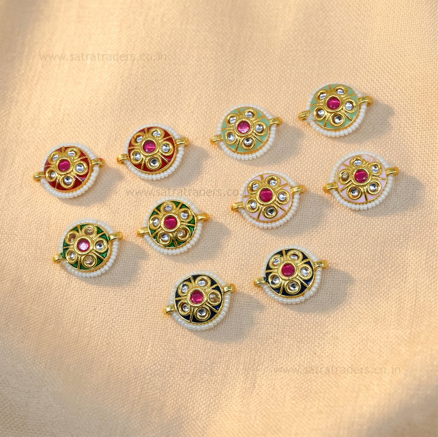 Meenakari Combo Packs | Size : 16mm | Qty : 10pcs (all color 2pcs) | C-263a