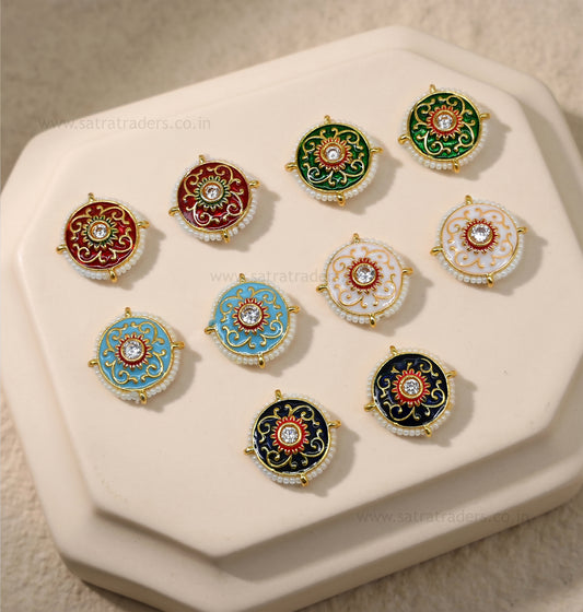 Meenakari Combo Packs | Size : 18mm | Qty : 10pcs (All colour 2pcs) | C-1188a