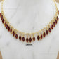 Marquise Glass Charms Gold Chain Necklace | Qty : 1pc