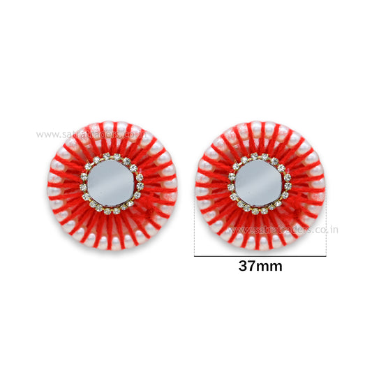 Pearl Mirror Decorative | Size : 36mm | Qty : 10pcs | DP106