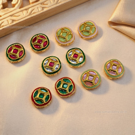 Meenakari Combo Packs | Size : 15mm | Qty : 10pcs (all color 2pcs) | C-271a