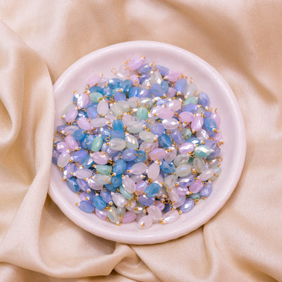 Multi-shaded Lariya Glass Beads | Size : 10mm | 20Pcs