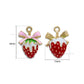 Strawberry Fruit Charm with Pink Bow for DIY Making | Size : 18mm | Qty : 1pc | CHE198
