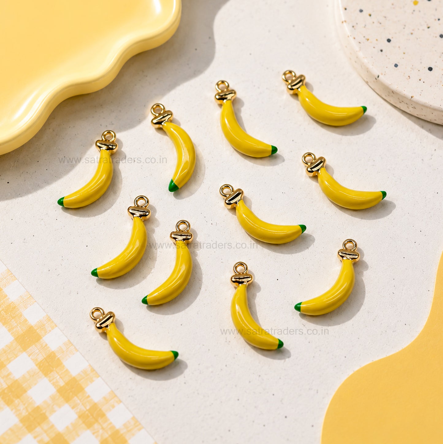 Banana Fruit Charm for DIY Making | Size : 22mm | Qty : 1pc | CHE189