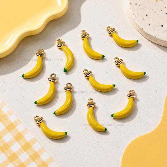 Banana Fruit Charm for DIY Making | Size : 22mm | Qty : 1pc | CHE189