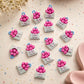 Rose Flower Envelope Charm | Size : 16mm | Qty : 1pcs |