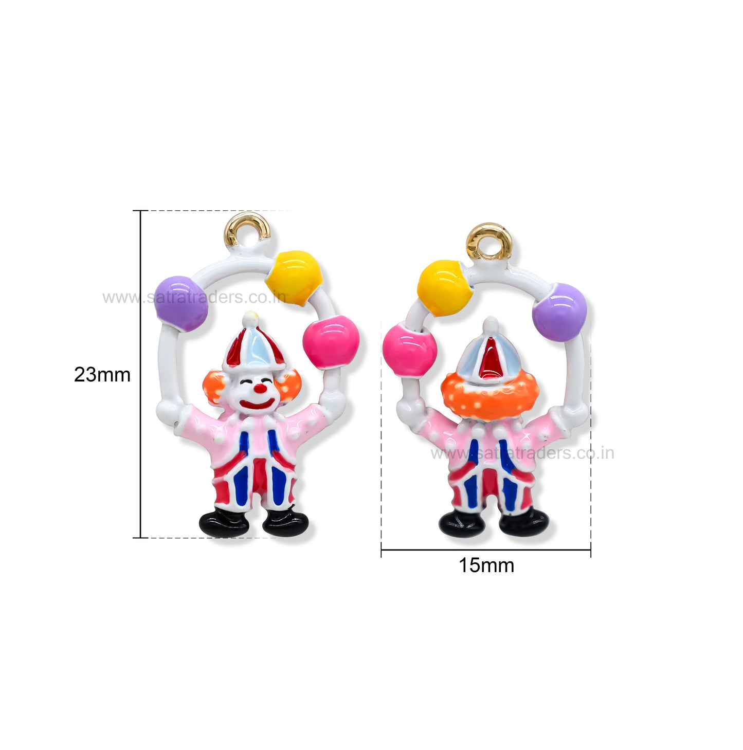 Juggling Clown Charms | Size : 23mm | Qty : 1pcs | CHE182