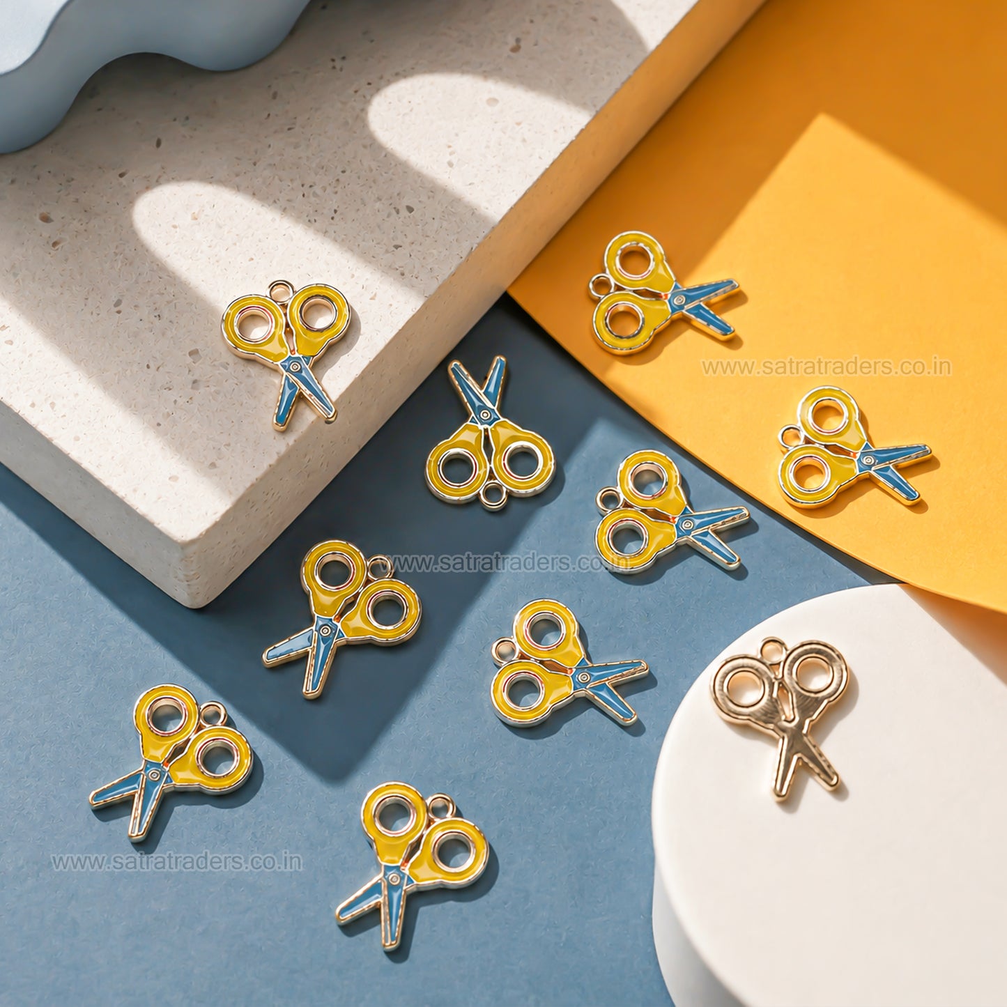 Enamel Scissors Charm Pendant | Size : 20mm | Qty : 10pcs | CHE202