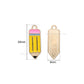 Yellow Pencil Enamel Charm | Size : 25mm | Qty : 10pcs | CHE207