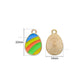 Multi-Color Striped Enamel Easter Egg Charm | Size : 22mm | Qty : 10pcs | CHE210